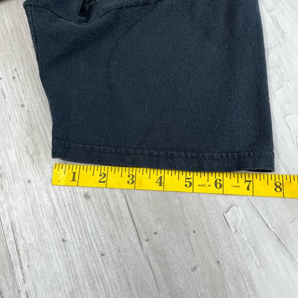 Y2K Dragon Vs Tiger Yin Yang Black White Liquid Blue Graphic T-Shirt 2000s Large - Picture 10 of 10